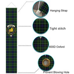 ScotsTee Shop Scottish Campbell of Breadalbane 2 Tartan Front Porch Sign Set, Hanging Banner Set