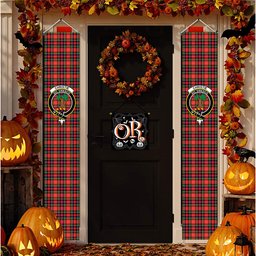 ScotsTee Shop Scottish Christie SC Tartan Front Porch Sign Set, Hanging Banner Set