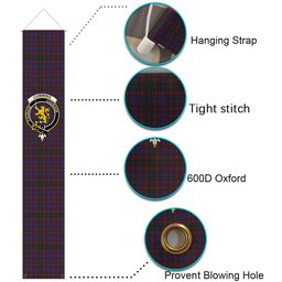 ScotsTee Shop Scottish Cumming Tartan Front Porch Sign Set, Hanging Banner Set