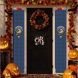 ScotsTee Shop Scottish Edmonstone Tartan Front Porch Sign Set, Hanging Banner Set