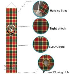 ScotsTee Shop Scottish Gibson Tartan Front Porch Sign Set, Hanging Banner Set