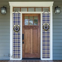 ScotsTee Shop Scottish Hannay Tartan Front Porch Sign Set, Hanging Banner Set