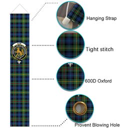 ScotsTee Shop Scottish Gow Hunting Modern Tartan Front Porch Sign Set, Hanging Banner Set