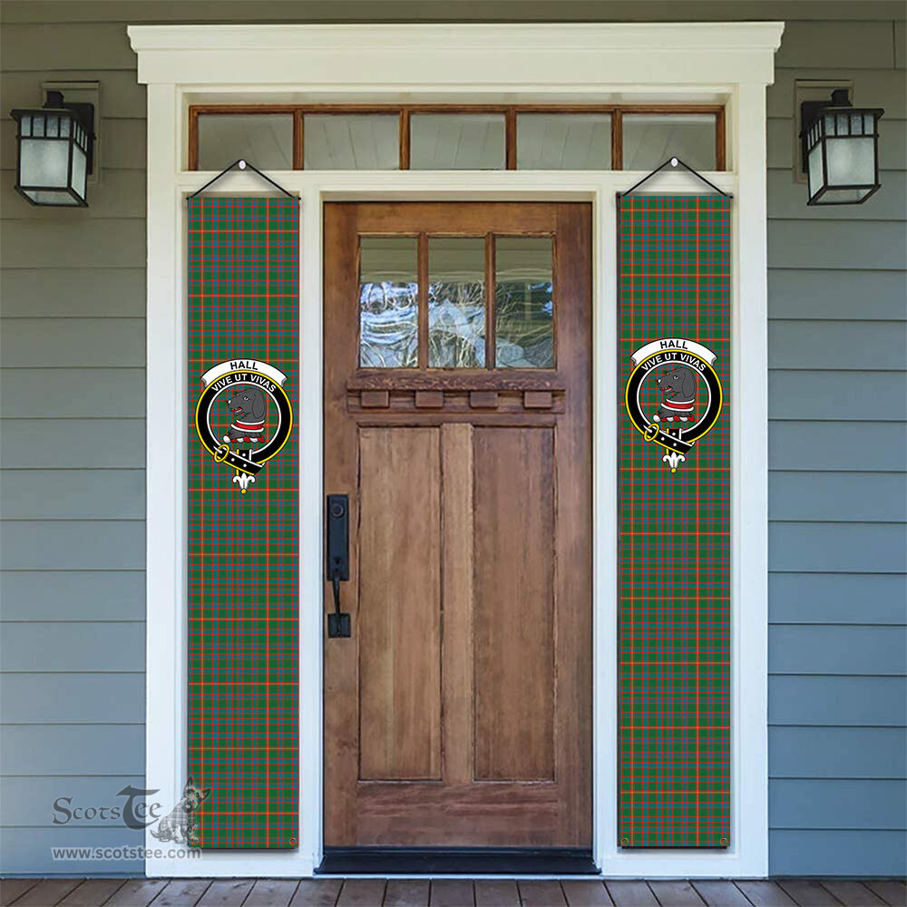 ScotsTee Shop Scottish Hall Ancient Tartan Front Porch Sign Set, Hanging Banner Set