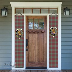 ScotsTee Shop Scottish Gregor Hunting Ancient Tartan Front Porch Sign Set, Hanging Banner Set