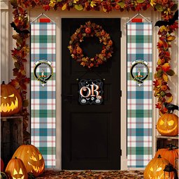 ScotsTee Shop Scottish Guthrie Dress Ancient Tartan Front Porch Sign Set, Hanging Banner Set