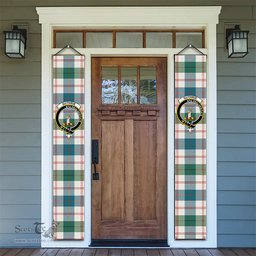 ScotsTee Shop Scottish Guthrie Dress Ancient Tartan Front Porch Sign Set, Hanging Banner Set
