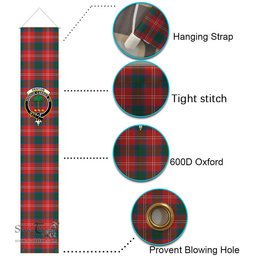 ScotsTee Shop Scottish Fenton Tartan Front Porch Sign Set, Hanging Banner Set