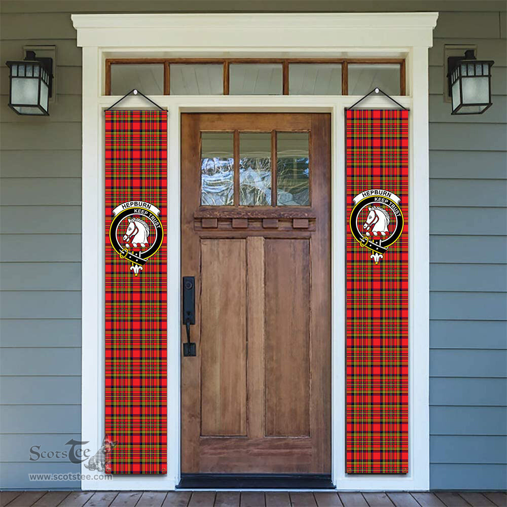 ScotsTee Shop Scottish Hepburn SC Tartan Front Porch Sign Set, Hanging Banner Set