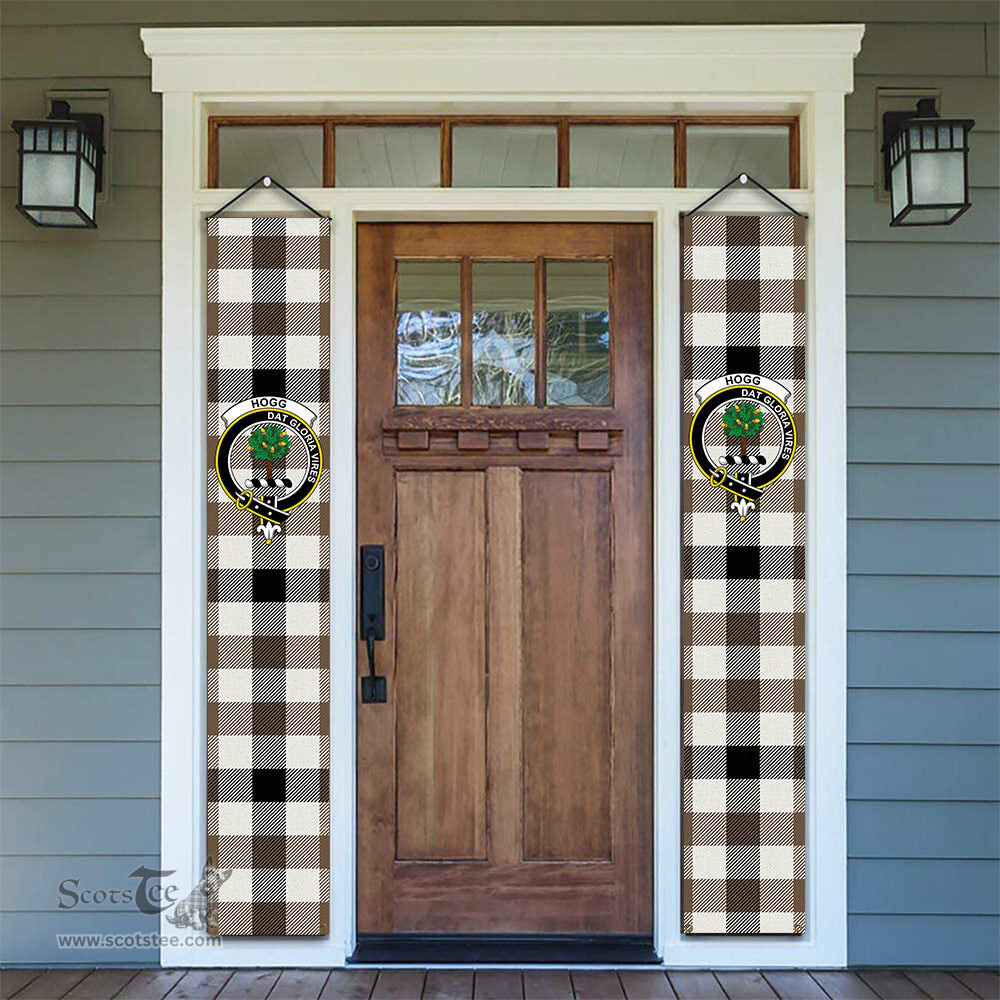 ScotsTee Shop Scottish Hogg Ancient Tartan Front Porch Sign Set, Hanging Banner Set