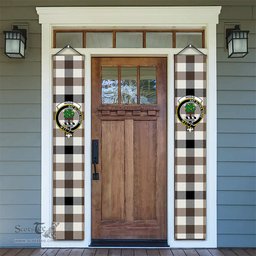 ScotsTee Shop Scottish Hogg Ancient Tartan Front Porch Sign Set, Hanging Banner Set