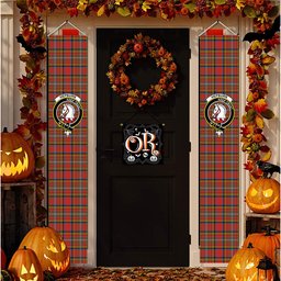 ScotsTee Shop Scottish Hepburn Ancient Tartan Front Porch Sign Set, Hanging Banner Set