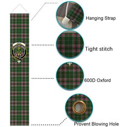 ScotsTee Shop Scottish Gray Hunting SC Tartan Front Porch Sign Set, Hanging Banner Set