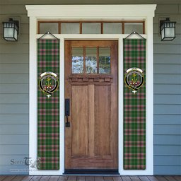 ScotsTee Shop Scottish Gray Hunting SC Tartan Front Porch Sign Set, Hanging Banner Set