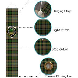 ScotsTee Shop Scottish Hamilton of Brandon Tartan Front Porch Sign Set, Hanging Banner Set