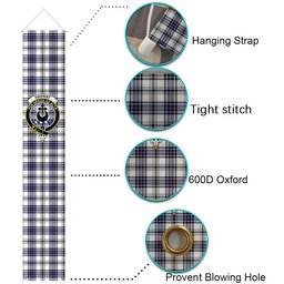 ScotsTee Shop Scottish Hannay Modern Tartan Front Porch Sign Set, Hanging Banner Set