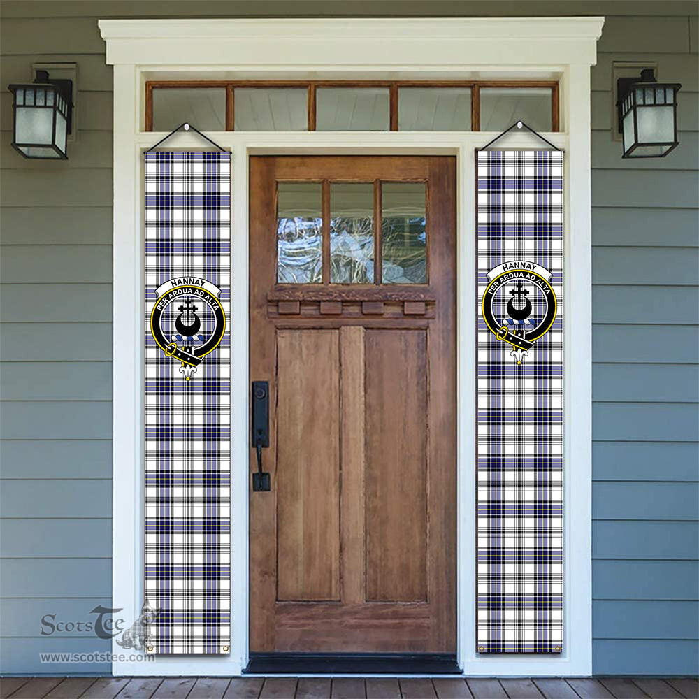 ScotsTee Shop Scottish Hannay Modern Tartan Front Porch Sign Set, Hanging Banner Set