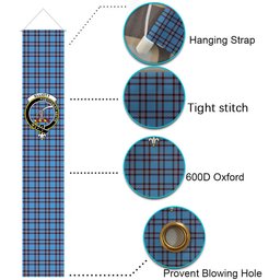 ScotsTee Shop Scottish Elliot Ancient Tartan Front Porch Sign Set, Hanging Banner Set