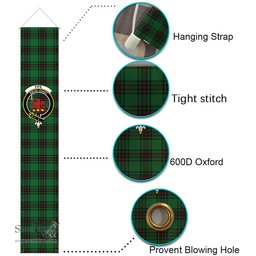 ScotsTee Shop Scottish Fife District Tartan Front Porch Sign Set, Hanging Banner Set