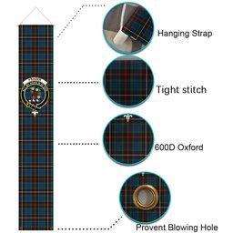 ScotsTee Shop Scottish Fraser Hunting Ancient Tartan Front Porch Sign Set, Hanging Banner Set