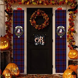 ScotsTee Shop Scottish Home Modern Tartan Front Porch Sign Set, Hanging Banner Set
