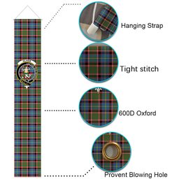 ScotsTee Shop Scottish Glass Tartan Front Porch Sign Set, Hanging Banner Set