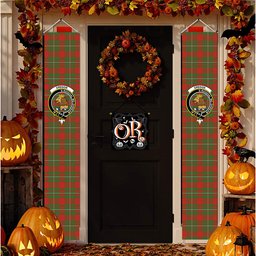 ScotsTee Shop Scottish Gregor Ancient Clan Tartan Front Porch Sign Set, Hanging Banner Set