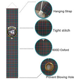 ScotsTee Shop Scottish Galbraith Old Modern Tartan Front Porch Sign Set, Hanging Banner Set