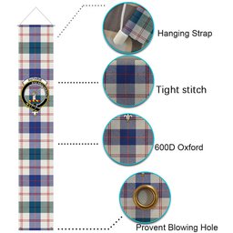 ScotsTee Shop Scottish Guthrie Dress Modern Tartan Front Porch Sign Set, Hanging Banner Set