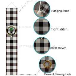 ScotsTee Shop Scottish Hog Modern Tartan Front Porch Sign Set, Hanging Banner Set