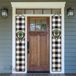 ScotsTee Shop Scottish Hog Modern Tartan Front Porch Sign Set, Hanging Banner Set