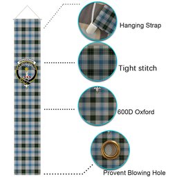 ScotsTee Shop Scottish Henderson Dress 1 Tartan Front Porch Sign Set, Hanging Banner Set