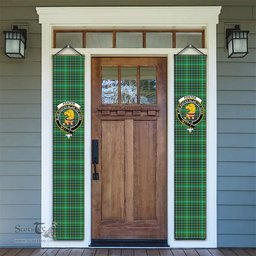 ScotsTee Shop Scottish Foster Hunting Modern Tartan Front Porch Sign Set, Hanging Banner Set
