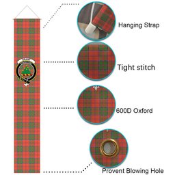 ScotsTee Shop Scottish Grant Ancient Tartan Front Porch Sign Set, Hanging Banner Set