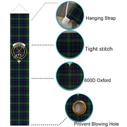 ScotsTee Shop Scottish Forbes Ancient 2 Tartan Front Porch Sign Set, Hanging Banner Set