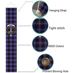 ScotsTee Shop Scottish Dunlop Modern Tartan Front Porch Sign Set, Hanging Banner Set