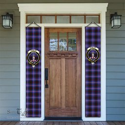 ScotsTee Shop Scottish Dunlop Modern Tartan Front Porch Sign Set, Hanging Banner Set