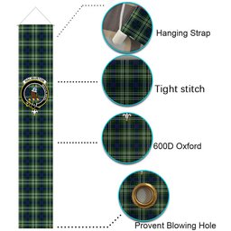 ScotsTee Shop Scottish Haliburton Tartan Front Porch Sign Set, Hanging Banner Set