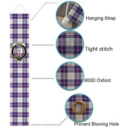 ScotsTee Shop Scottish Dunlop Dress Modern Tartan Front Porch Sign Set, Hanging Banner Set