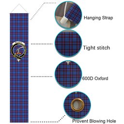 ScotsTee Shop Scottish Elliot Modern Tartan Front Porch Sign Set, Hanging Banner Set
