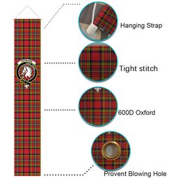 ScotsTee Shop Scottish Hepburn Modern Tartan Front Porch Sign Set, Hanging Banner Set