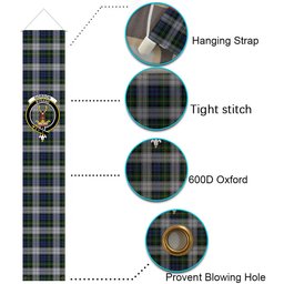 ScotsTee Shop Scottish Gordon Dress Original Tartan Front Porch Sign Set, Hanging Banner Set