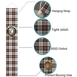 ScotsTee Shop Scottish Dunbar Plaid Ancient Tartan Front Porch Sign Set, Hanging Banner Set