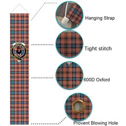 ScotsTee Shop Scottish Hannay Dress Modern Tartan Front Porch Sign Set, Hanging Banner Set