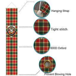 ScotsTee Shop Scottish Gibbs Tartan Front Porch Sign Set, Hanging Banner Set