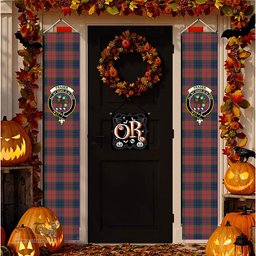 ScotsTee Shop Scottish Fraser of Boblainy Hugh Tartan Front Porch Sign Set, Hanging Banner Set