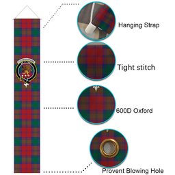 ScotsTee Shop Scottish Fotheringham Tartan Front Porch Sign Set, Hanging Banner Set