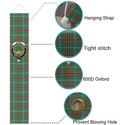 ScotsTee Shop Scottish Gayre Modern Tartan Front Porch Sign Set, Hanging Banner Set