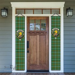 ScotsTee Shop Scottish Forrester Hunting Ancient Tartan Front Porch Sign Set, Hanging Banner Set