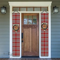 ScotsTee Shop Scottish Drummond of Perth Dress 3 Tartan Front Porch Sign Set, Hanging Banner Set